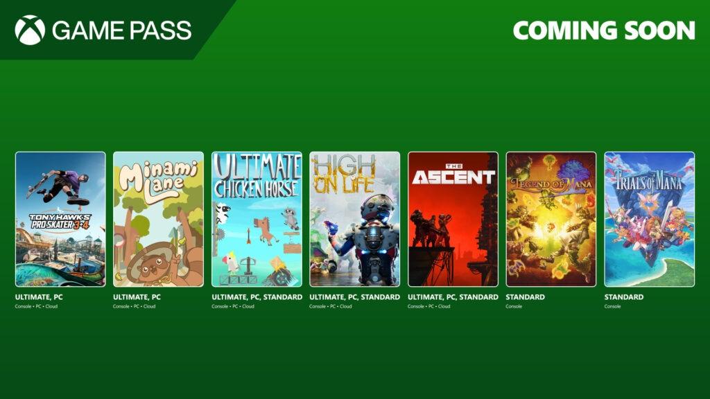 Jogos chegando ao Xbox Game Pass