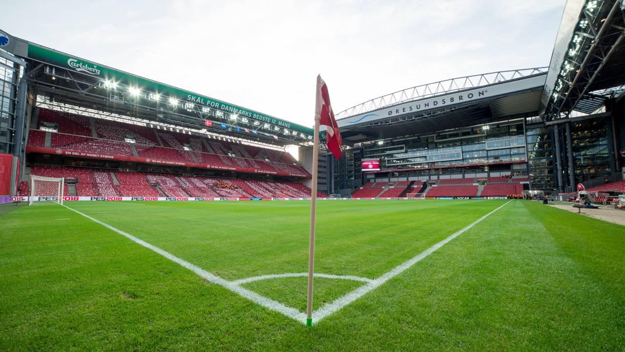 Estádio Parken durante evento de futebol