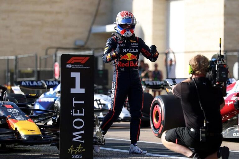 Max Verstappen domina a pole position no GP dos EUA e Bortoleto larga em 16º