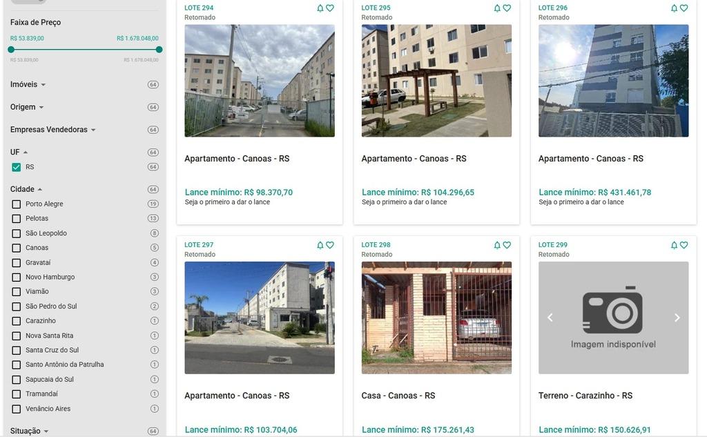 Leilão virtual de imóveis com preços abaixo do mercado