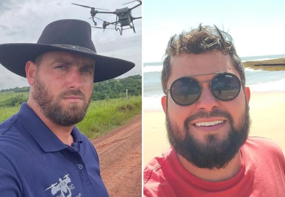 Murilo Vinhal e Idael Farias caíram no rio após serem atingidos por um raio