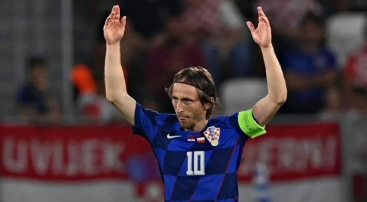 Jogador croata Modric em ação