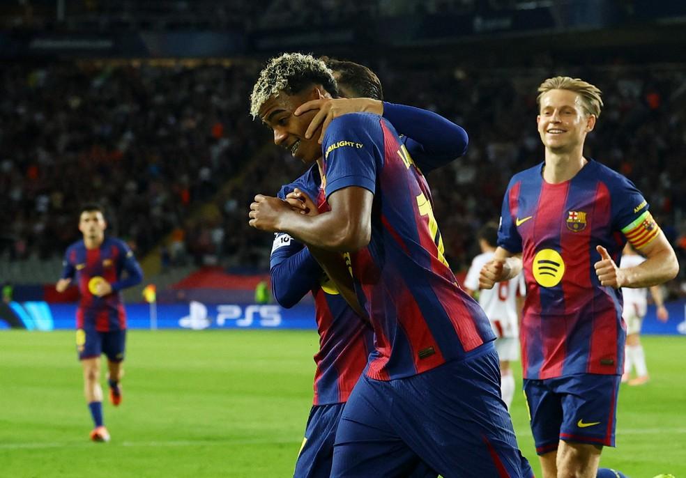 Barcelona amplia contra o Olympiacos com Lamine Yamal