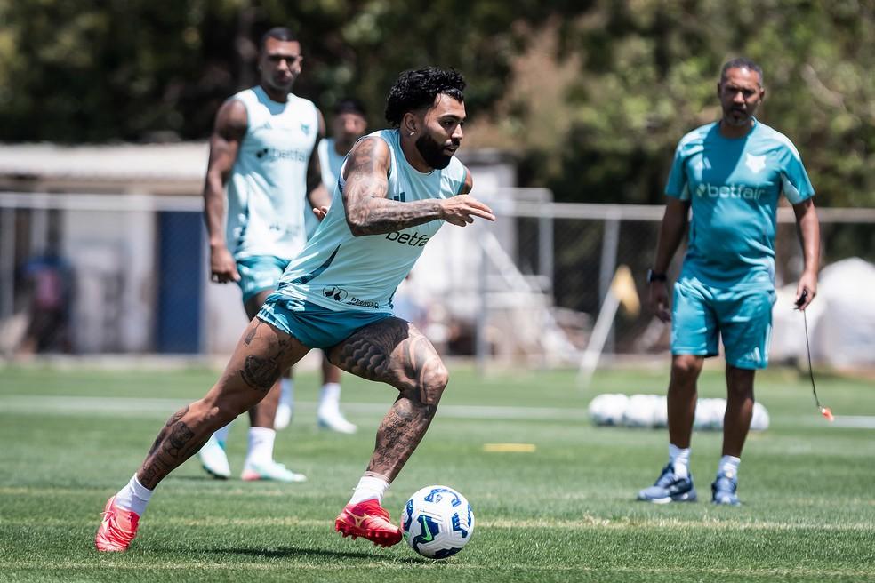 Gabigol em treino do Cruzeiro