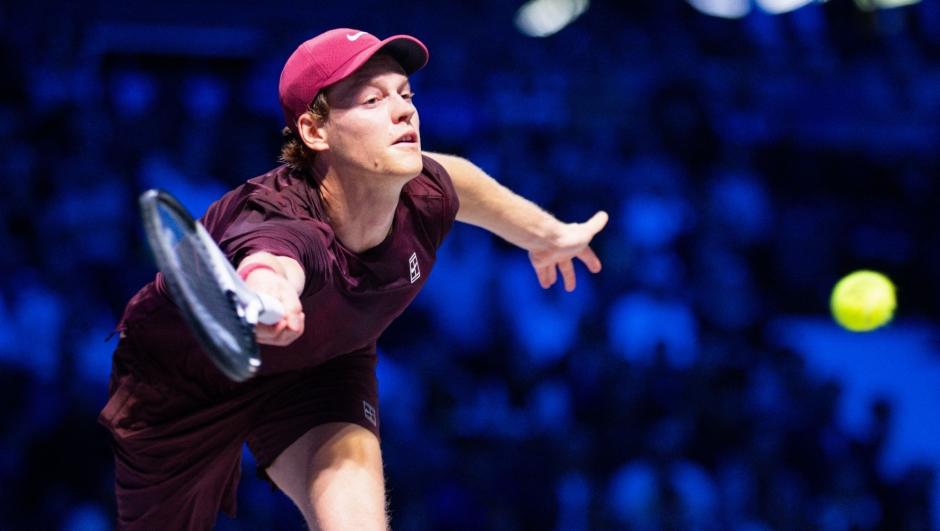 Jannik Sinner durante partida no ATP Vienna Open