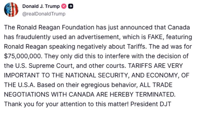 Trump Aumenta Tarifas sobre o Canadá e Agrava Tensão Comercial