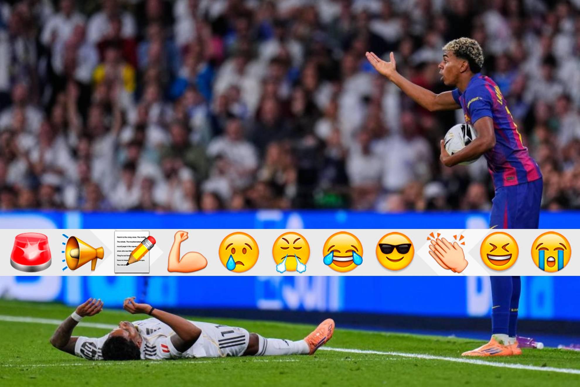 Celebração do Real Madrid após a vitória sobre o Barcelona