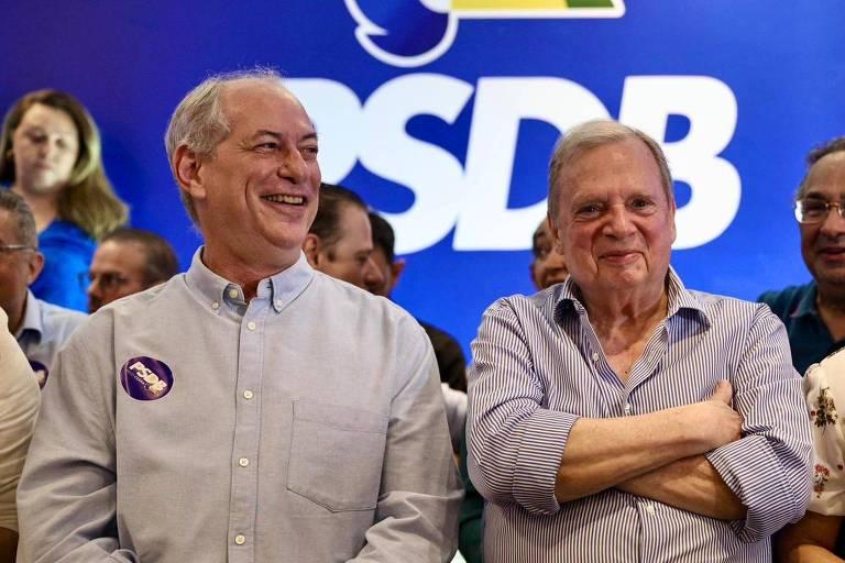Ciro Gomes e Tasso Jereissati em ato de filiação ao PSDB