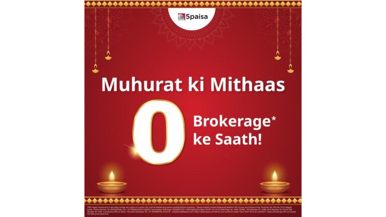 5paisa Lança Campanha “Muhurat Ki Mithaas” com Zero Taxa de Corretagem para o Samvat 2082