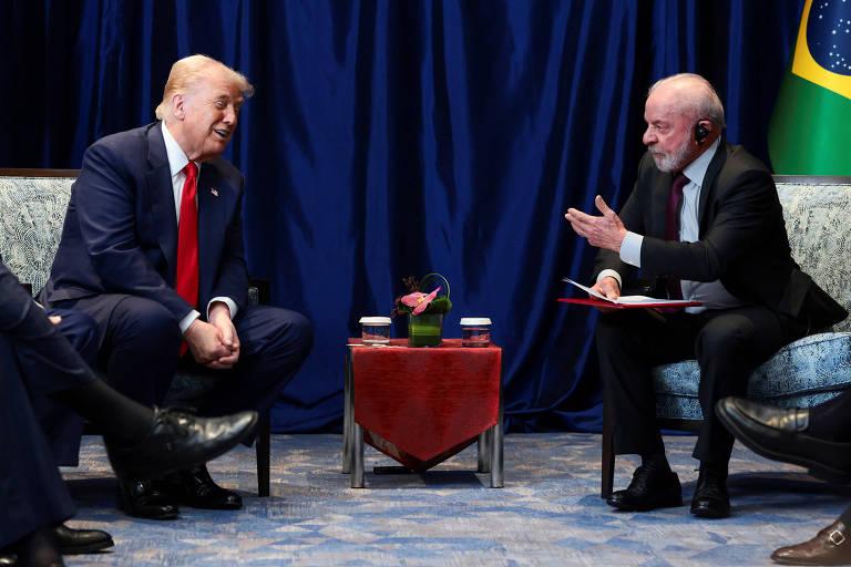 Discussão entre Lula e Trump