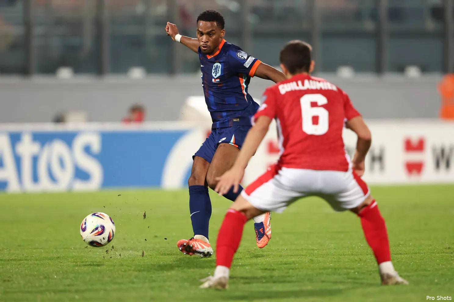 Jurriën Timber em ação contra Malta