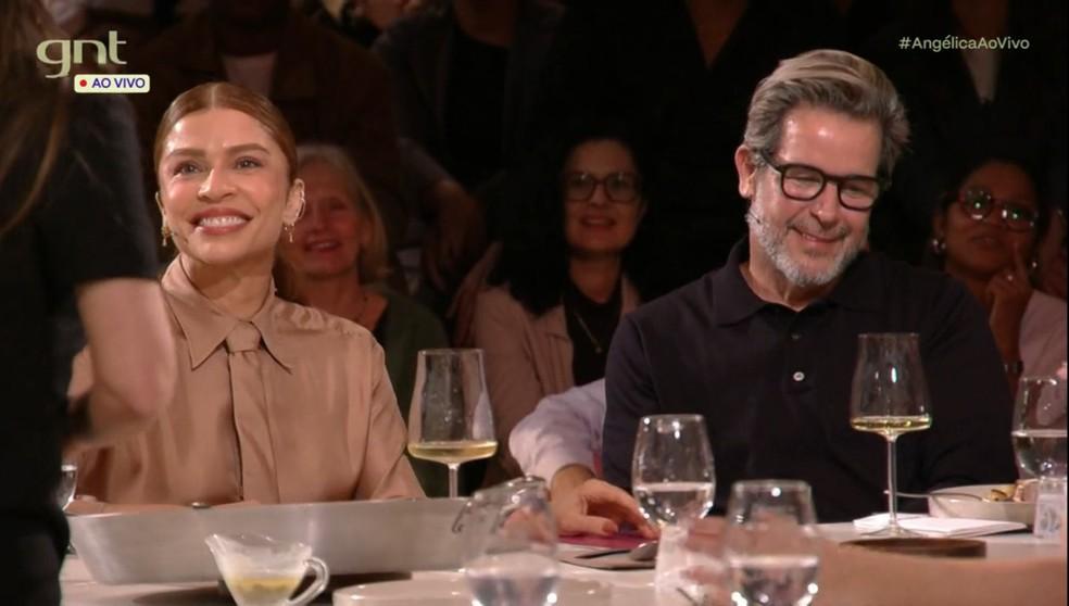 Grazi Massafera e Murilo Benício na estreia de 'Angélica Ao Vivo'