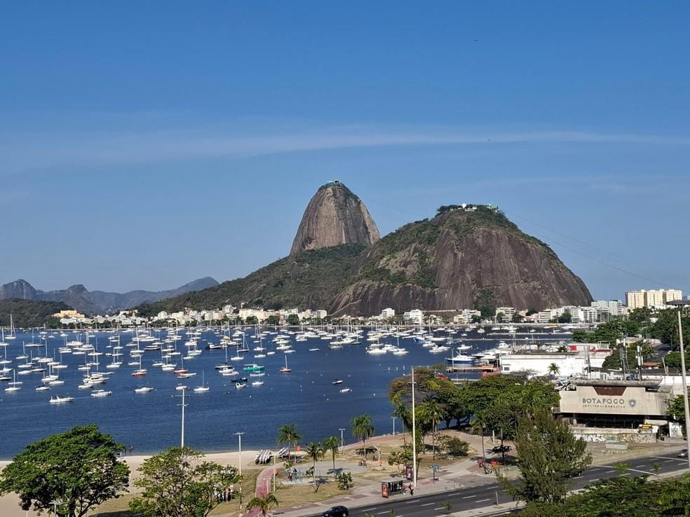 Orla de Botafogo nesta segunda-feira.