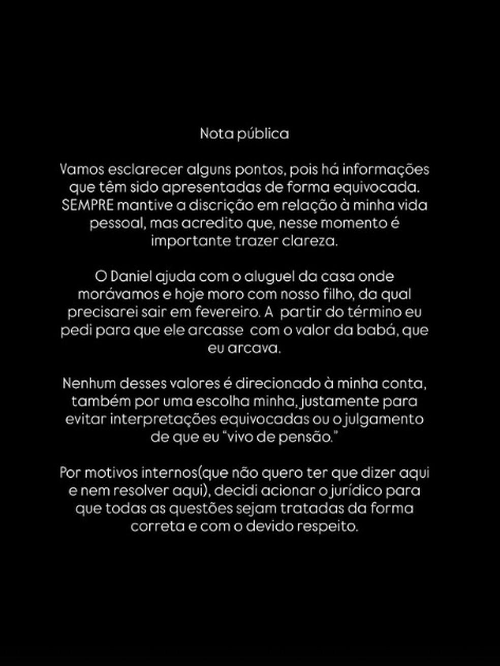 Lorena Maria confirma medida jurídica contra MC Daniel