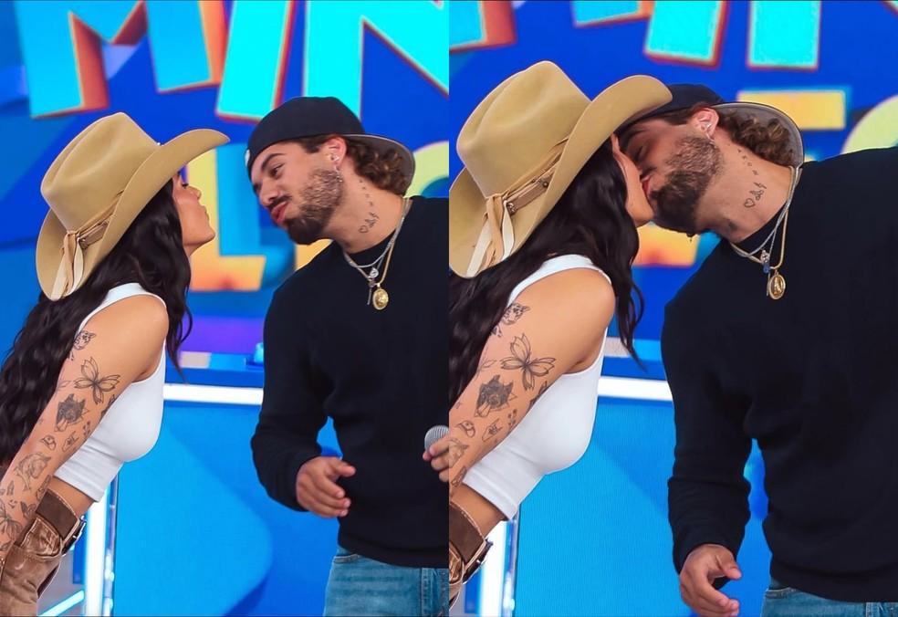 Ana Castela e Zé Felipe se beijam em meio a rumores de relacionamento