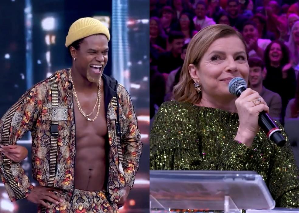 Debora Bloch brinca com David Junior: 'Acho que Odete pegaria'