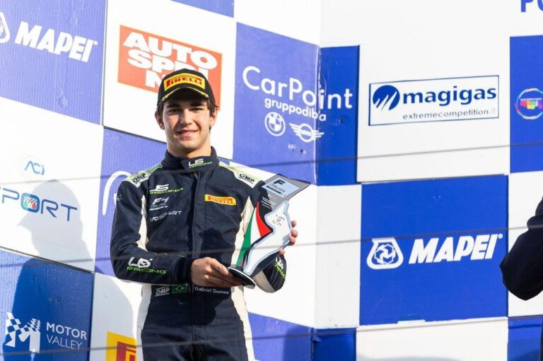 Pódio final da F4 Italiana garante vice-campeonato a Gabriel Gomez