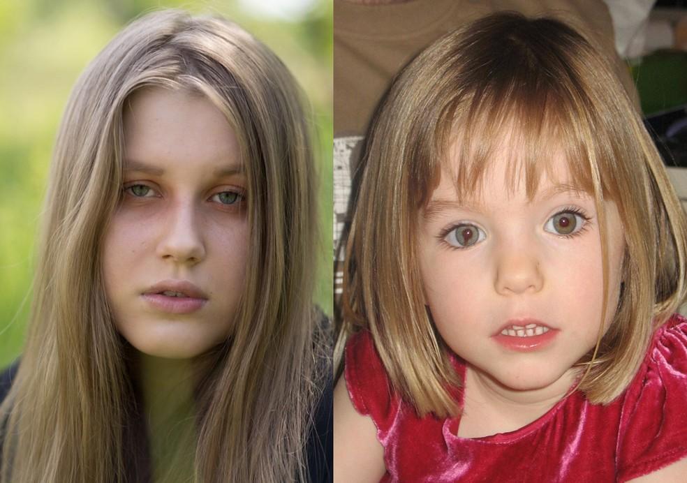 Julia Waldelt (esquerda) e Madeleine McCann (direita)