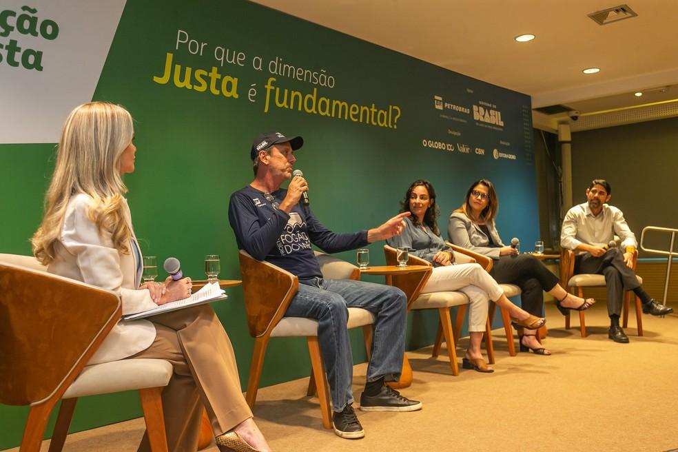 Evento Diálogos para uma Transição Energética Justa: Leila Sterenberg; Guilherme Valadares, do Instituto Perene; Eliane Damasceno, da Firjan; Marcela Levigard e Gregório Maciel, da Petrobras