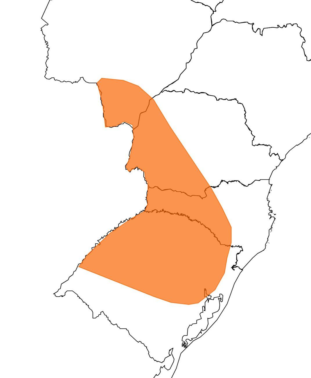 Alerta laranja em Santa Catarina
