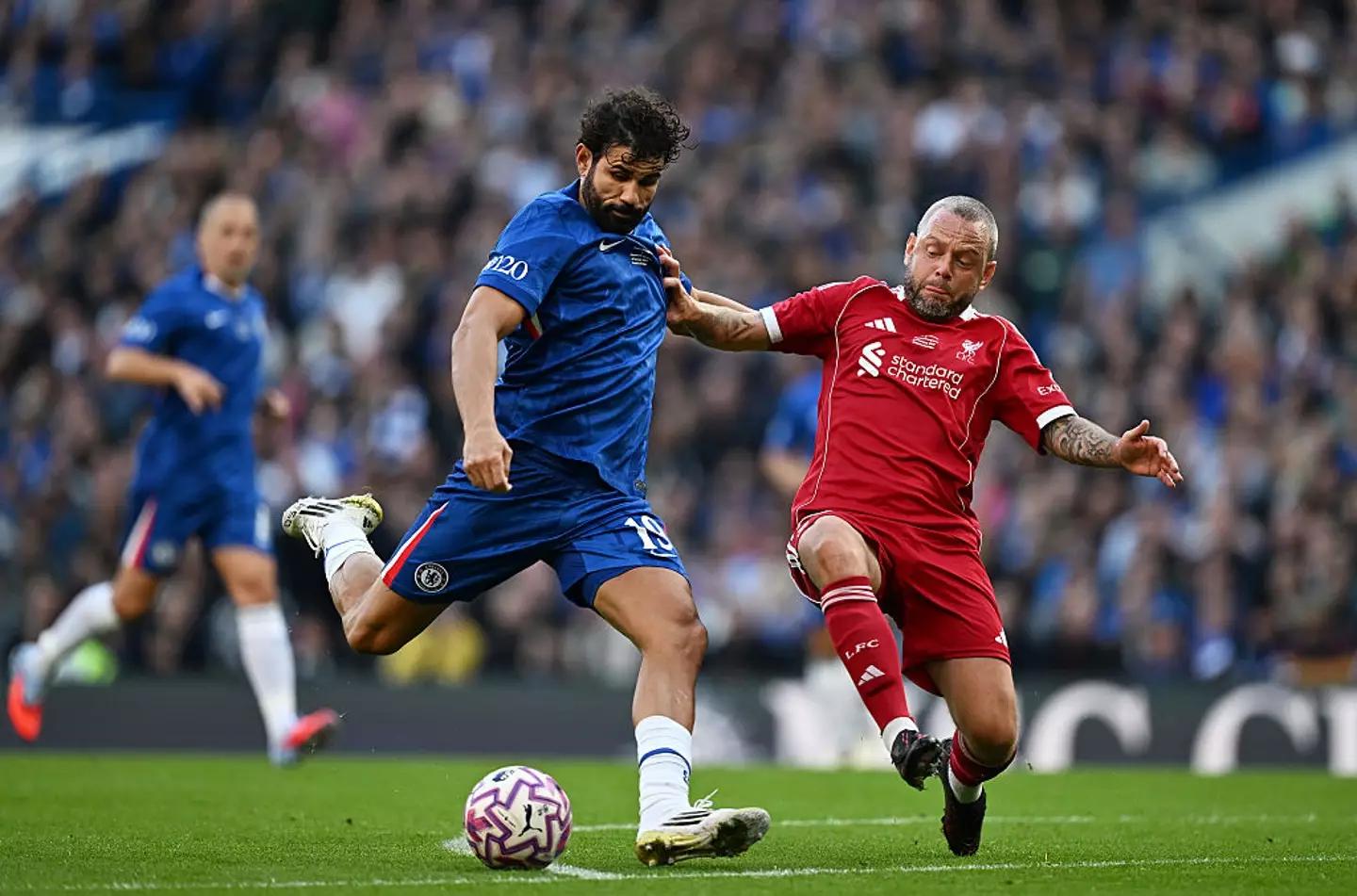 Diego Costa in action for Chelsea Legends