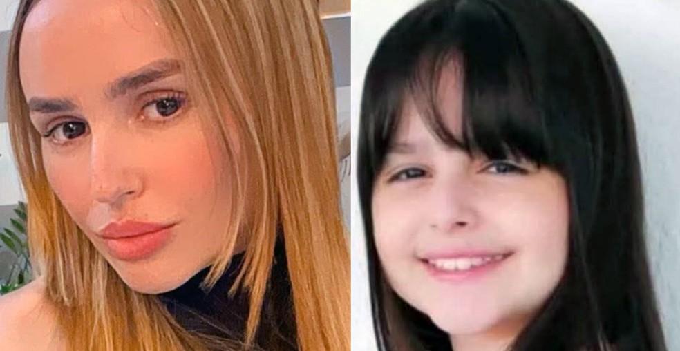 Lidiane Aline Lorenço e sua filha, Miana Sophya Santos.