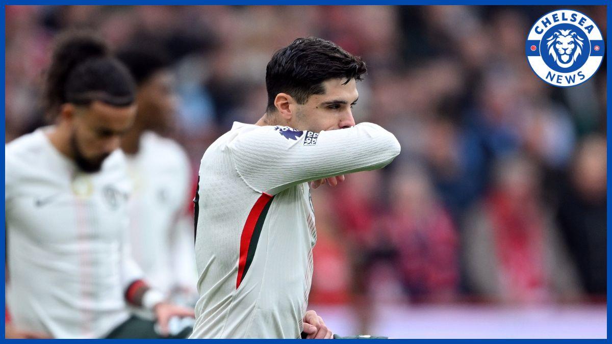 Pedro Neto antes do jogo Chelsea - Nottingham Forest