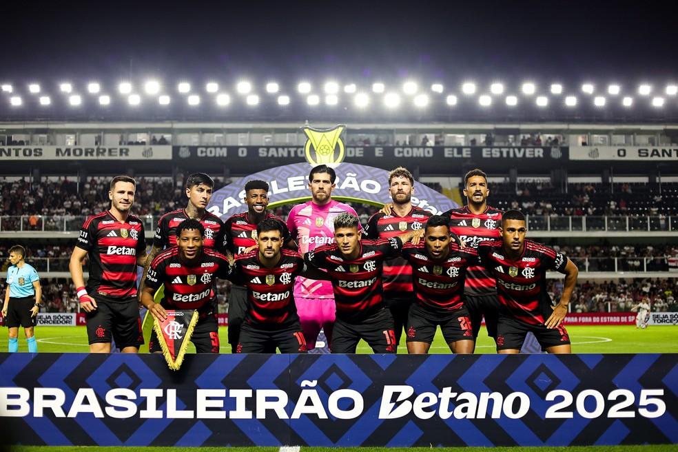 Flamengo posado antes do jogo contra o São Paulo