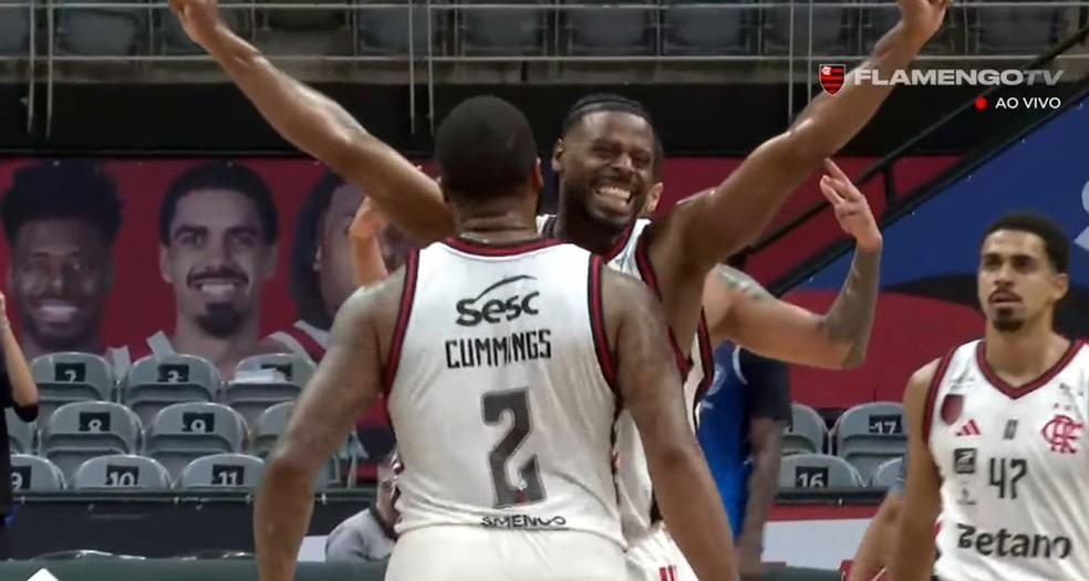 Flamengo venceu o Rio Claro pelo NBB — Foto: Flamengo TV.