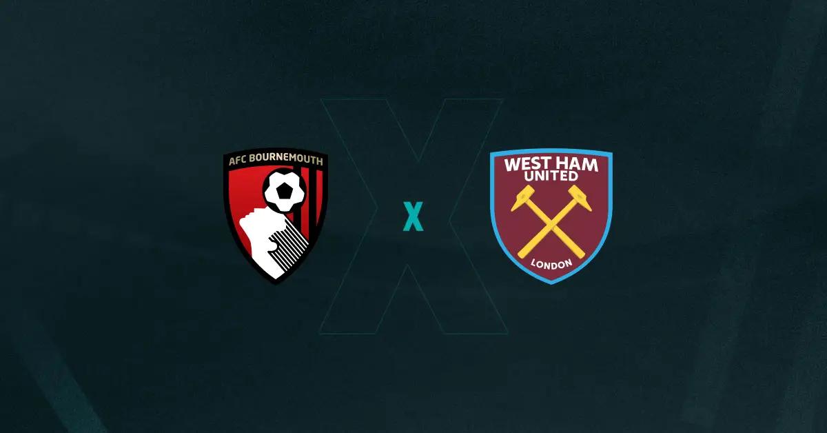 Escudos de Bournemouth x West Ham.