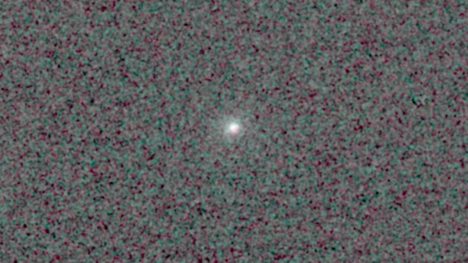 Uma simulação da trajetória do cometa 3I/ATLAS.