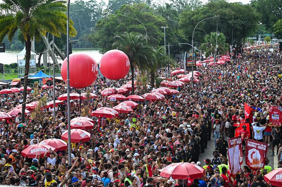 Foliões curtem o bloco Bicho Maluco Beleza, com Alceu Valença, no pré-carnaval de SP