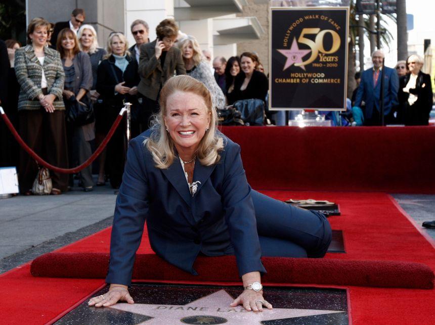 Diane Ladd após receber uma estrela na Calçada da Fama de Hollywood, 1 de novembro de 2010