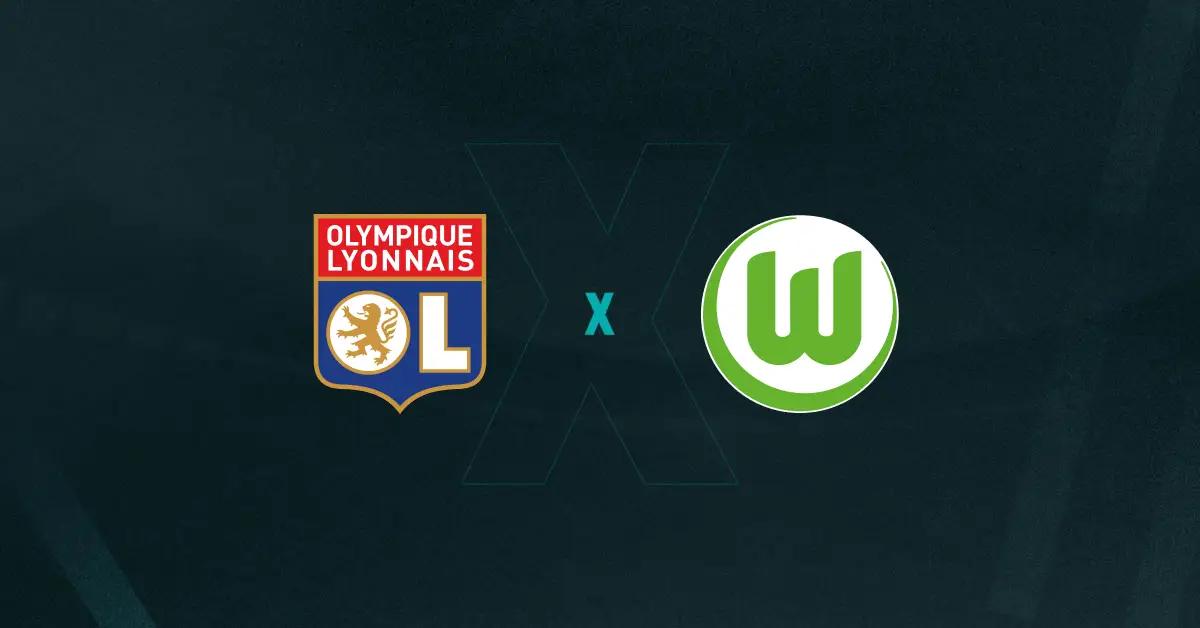 Escudos de Lyon e Wolfsburg