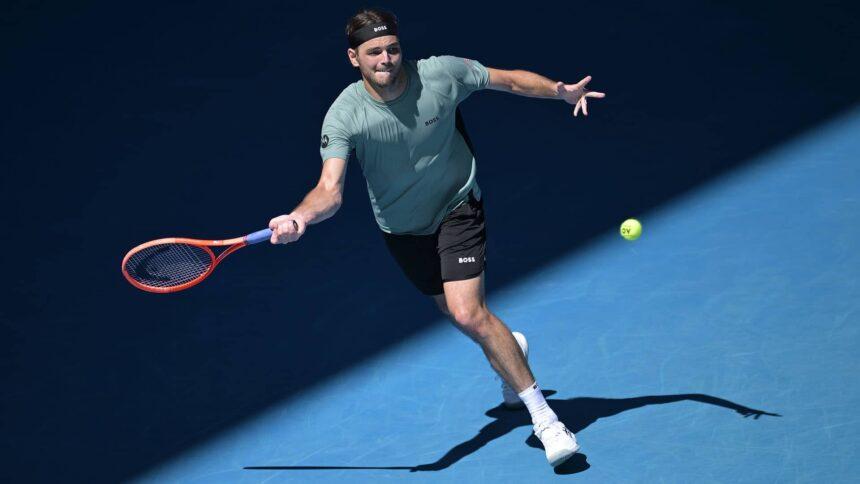 Taylor Fritz durante o Australian Open