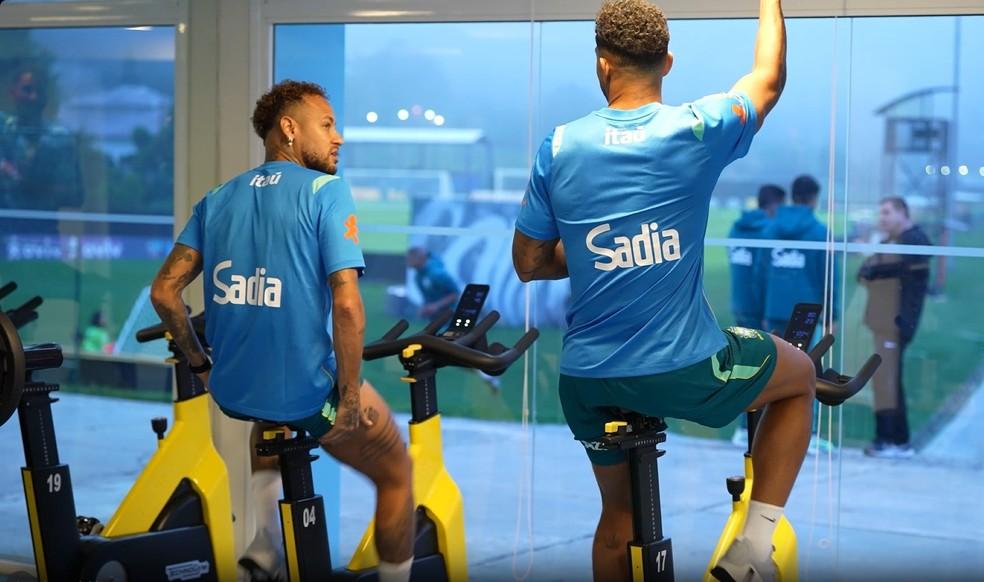 Neymar e Danilo não participaram do treino da Seleção nesta quarta-feira na Granja Comary