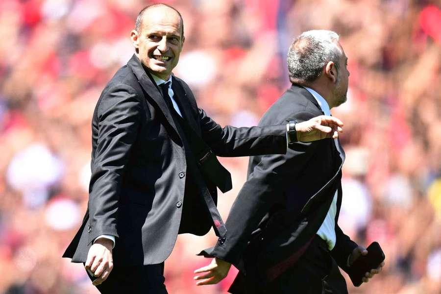 Massimiliano Allegri após o jogo com o Génova