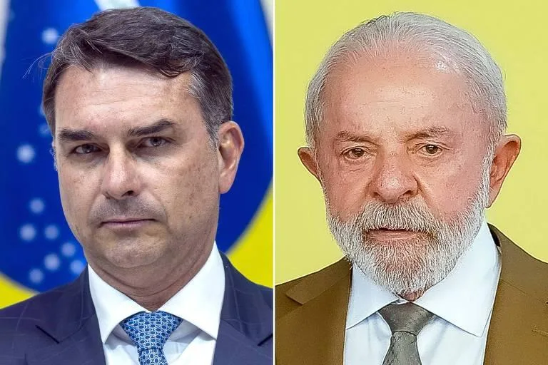 Pesquisa aponta Flávio Bolsonaro à frente de Lula em SP e no Sul; Lula lidera no Nordeste