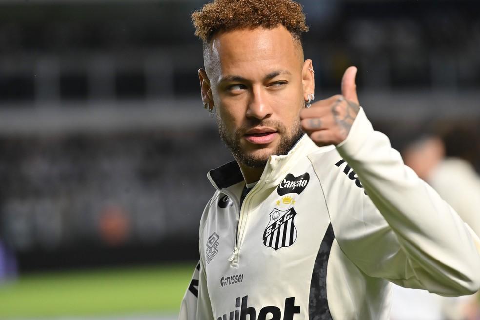 Neymar antes de Santos x Bragantino