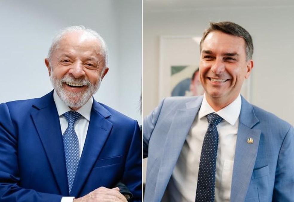 Luiz Inácio Lula da Silva e Flávio Bolsonaro