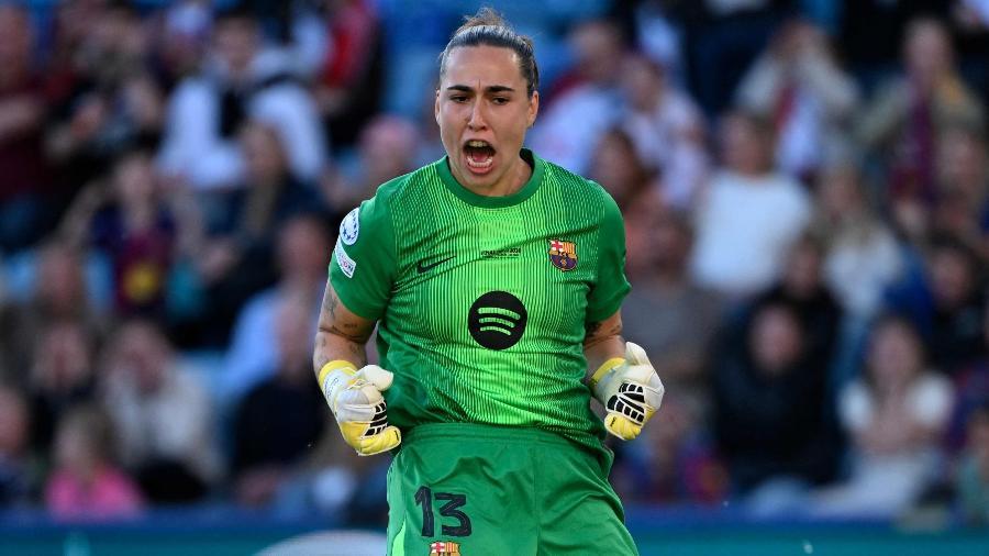 Cata Coll, goleira do Barcelona campeão da Europa.