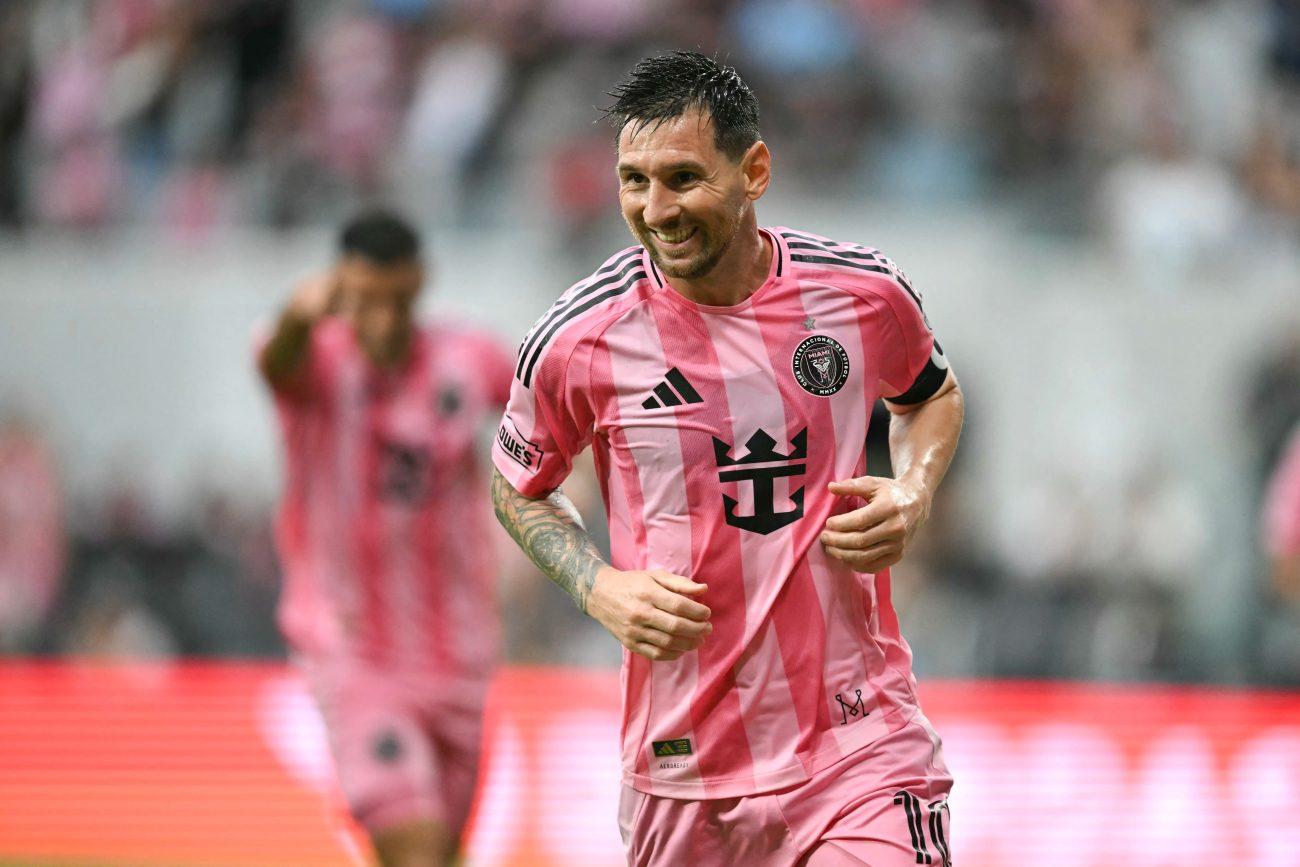 Lionel Messi comemorando um dos gols do Inter Miami