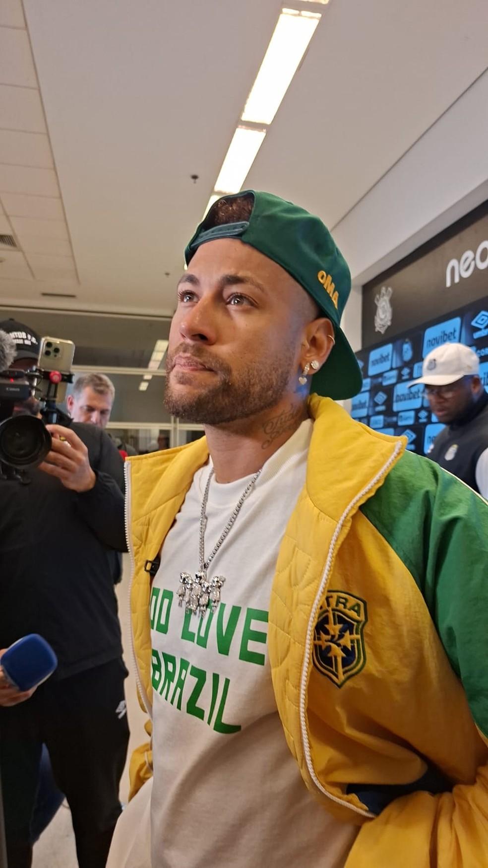 Neymar na zona mista após Santos x Coritiba