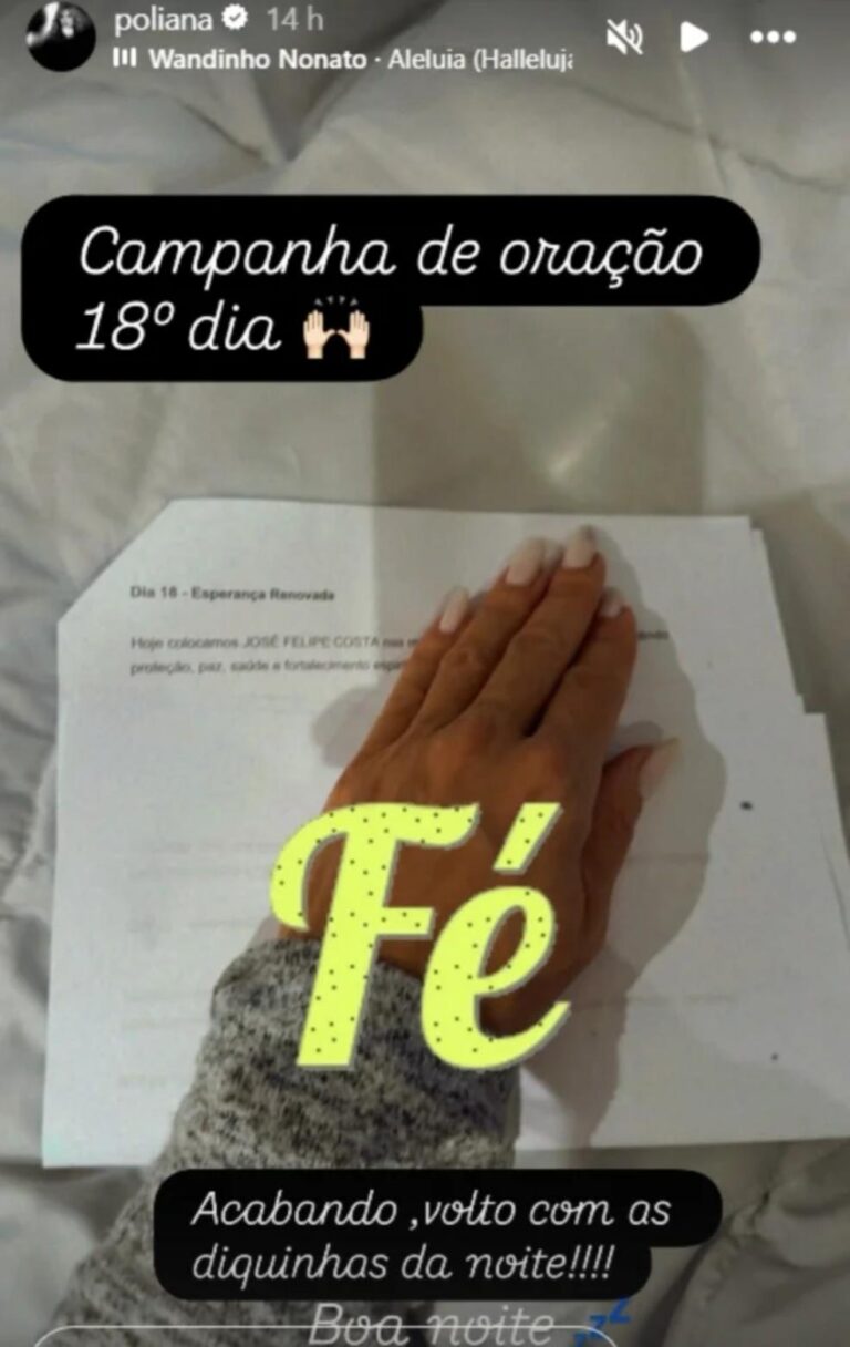 Poliana Rocha faz oração por Zé Felipe após reencontro com Virginia Fonseca