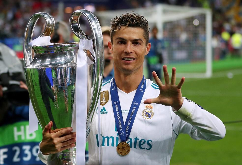 Cristiano Ronaldo conquistou cinco vezes a Champions League