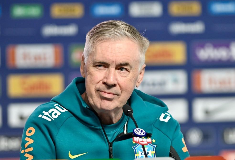Carlo Ancelotti coletiva da seleção brasileira
