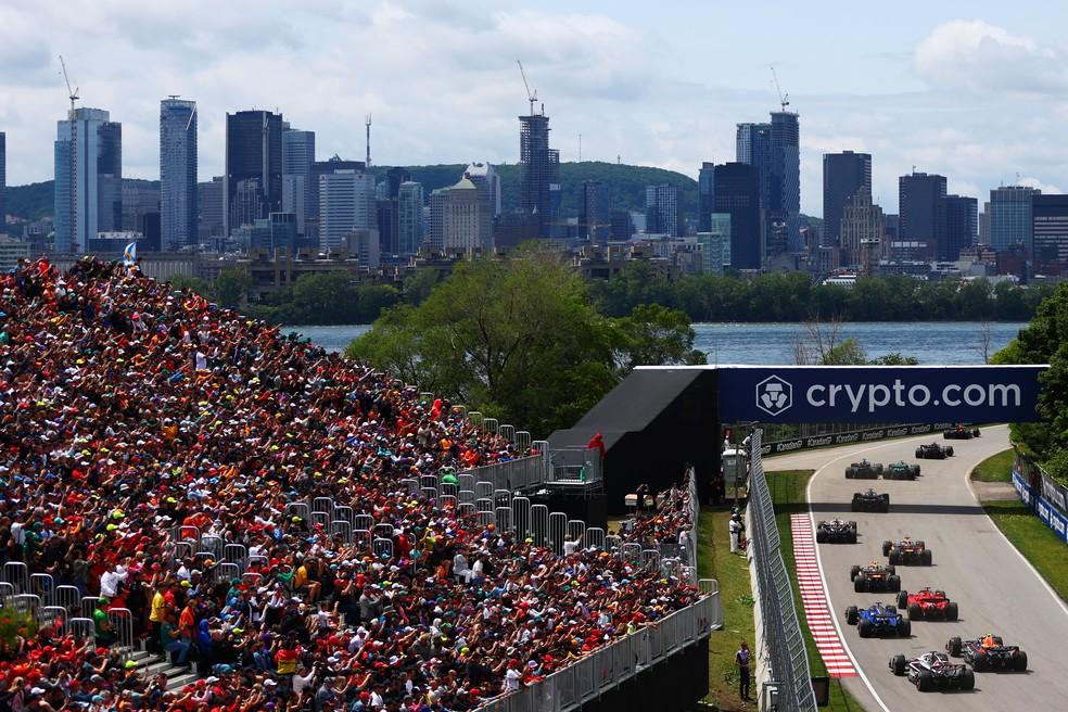 Vista do Circuito Gilles Villeneuve durante o GP do Canadá da F1 em 2023