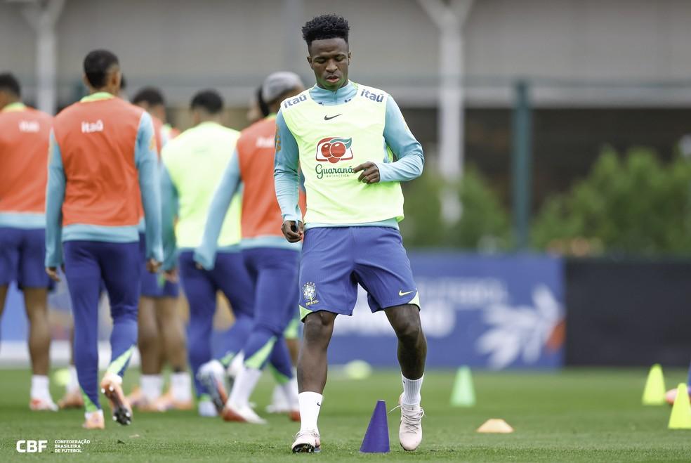 Vinicius Junior pela seleção brasileira