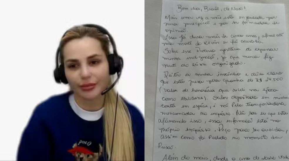 Deolane Bezerra escreveu carta da penitenciária