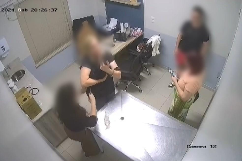 Câmera de segurança do hospital veterinário